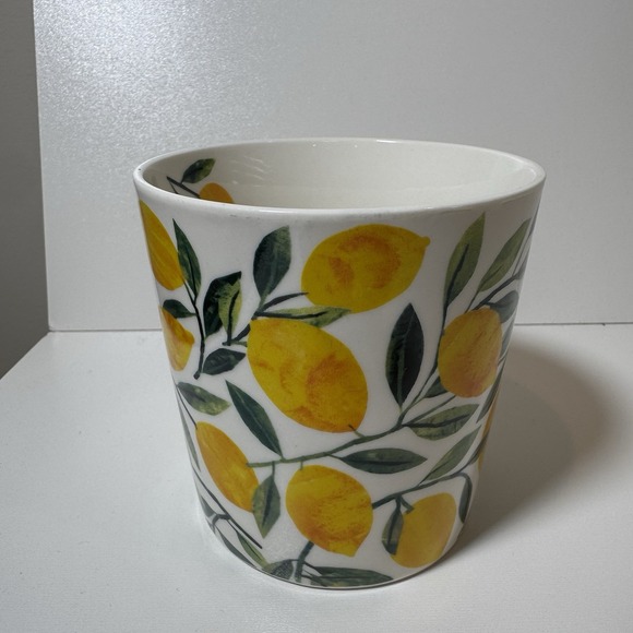 Tracey English Citronella Lemon Print New Bone China Coffee Mug 12oz Cottagecore - Picture 2 of 7
